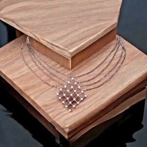 Pink and Grey Sparkly Choker